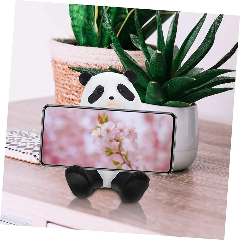 Resin Panda Smartphone Holder Cartoon Desktop Phone Stand Durable Home Office Gift - Image 4